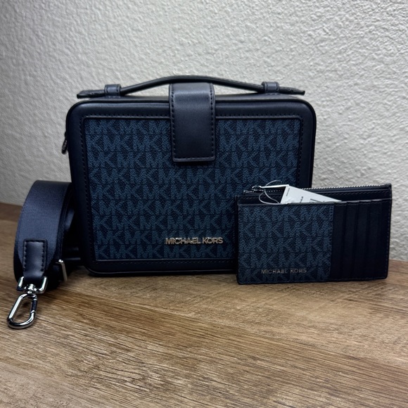 Michael Kors Other - Michael Kors Cooper Lunch Box and Slim Zip Wallet Admiral Navy Set